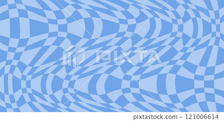 Psychedelic checkerboard poster 121006614