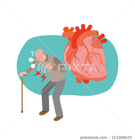 Elderly man with heart disease Elderly man with heart disease 121006625
