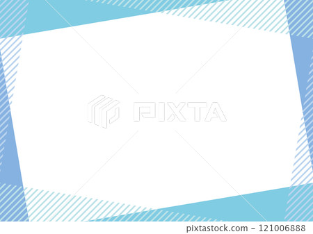 Geometric frame, blue, light blue, simple, stripes 121006888