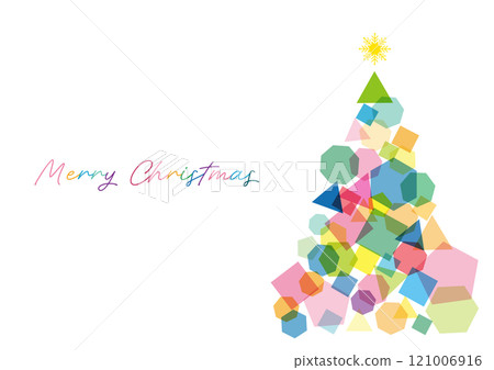 幾何圖案的彩色聖誕樹背景設計 幾何圖案的彩色聖誕樹背景設計 121006916