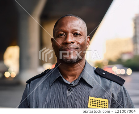 Taxi Driver in Busy City Setting 121007004