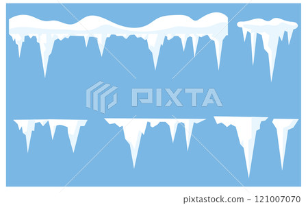 雪與自然冬季插畫背景素材 121007070