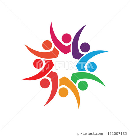 Colorful community group team People Logo Design 121007183