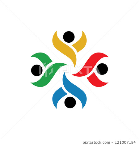 Colorful community group team People Logo Design Colorful community group team People Logo Design 121007184