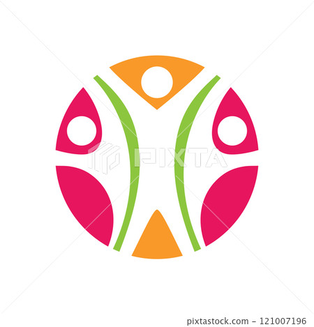 Colorful community group team People Logo Design 121007196