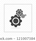 Cog Gear icon, button for setting or tool. 121007384