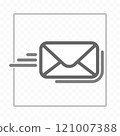 Mail line icon. E-mail minimalist style. Email message creative symbol. 121007388