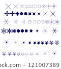 Set of star icons. Simple sparkles collection. Firework stars icons. 121007389