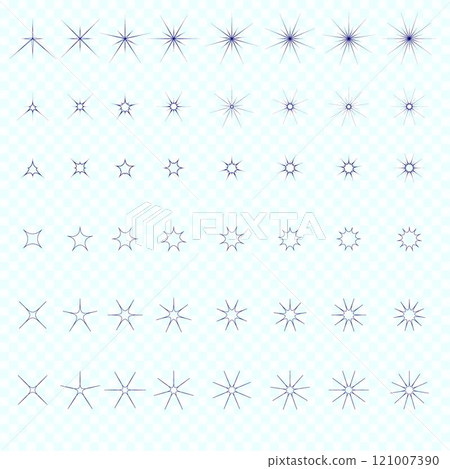 Starburst and sunburst collection. Sparkles icons. Starburst and sunburst collection. Sparkles icons. 121007390
