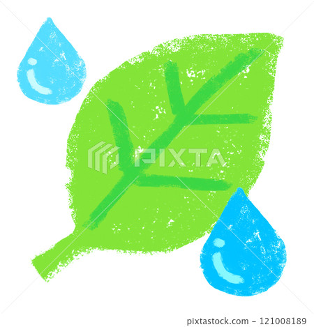 Crayon touch: Simple leaves 121008189