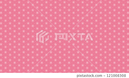 Asanoha background pink vector Japanese pattern horizontal 121008308