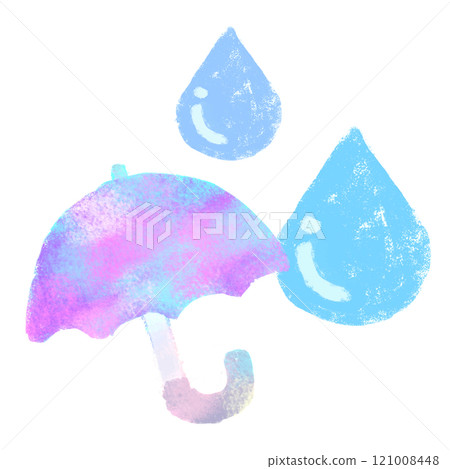 Crayon Touch Umbrella and Rain 121008448