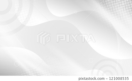 Abstract Monochrome Background with Waves and Dots 121008535