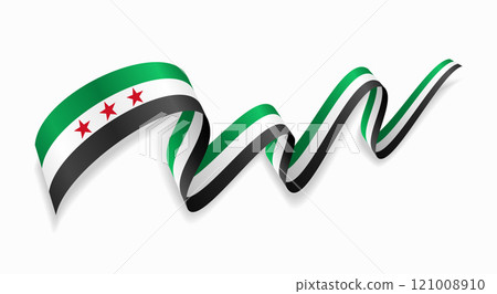 Syrian flag wavy background layout. Vector illustration. Syrian flag wavy background layout. Vector illustration. 121008910