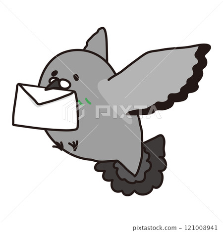 Pigeons carrying a letter Pigeons carrying a letter 121008941