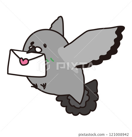 Pigeons carrying love letters Pigeons carrying love letters 121008942