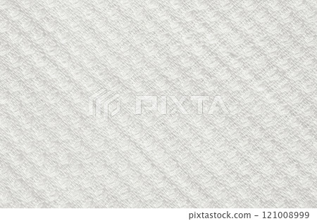 Waved texture of white canvas fabric for background 121008999