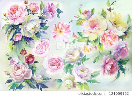 Inspiring Watercolor and Oil Art of Curly and Flowers 121009162