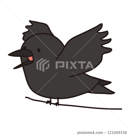 烏鴉在電線上烏鴉 121009336