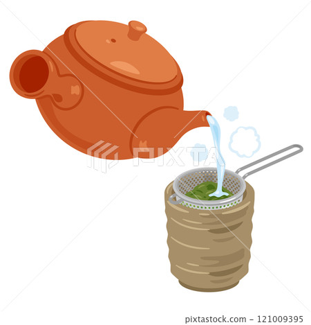 使用濾茶器沖泡綠茶 121009395