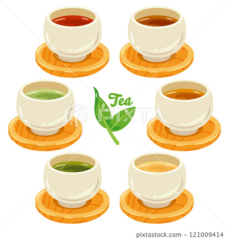 Tea set with teacups 121009414