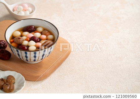 桂圓 紅棗 湯圓 冬至 紅色 白色 粉色 Tang yuan タンユエン 団子 121009560