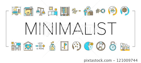 minimalist mind man person icons set vector minimalist mind man person icons set vector 121009744