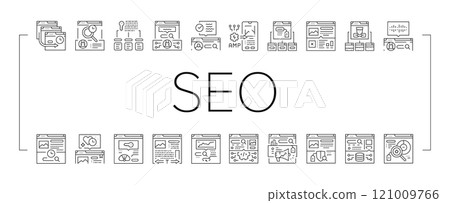 seo improve top website icons set vector seo improve top website icons set vector 121009766