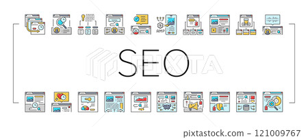 seo improve top website icons set vector seo improve top website icons set vector 121009767