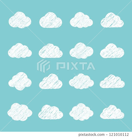 Cloud icon, hand-drawn style, cloudy, cloud 121010112