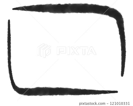 A rounded, square black frame written in Japanese style A rounded, square black frame written in Japanese style 121010331