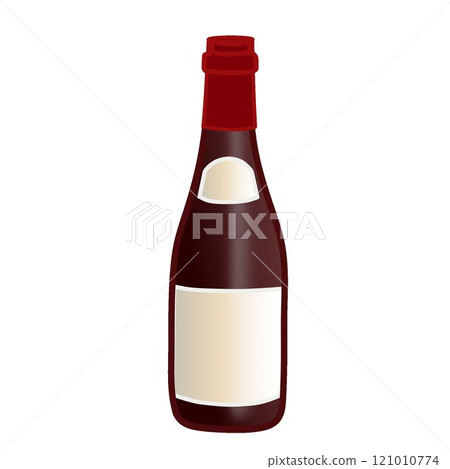 一瓶紅酒的插圖 121010774