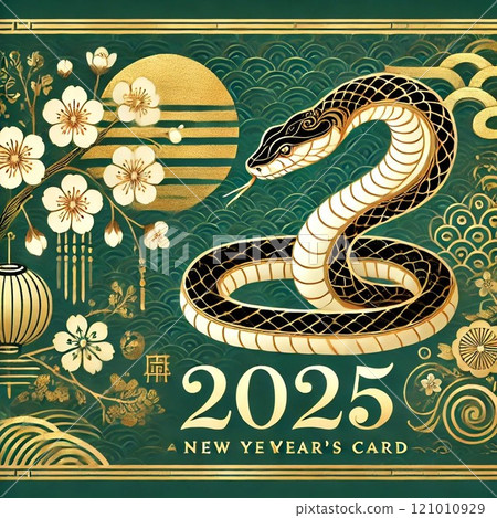 2025 Year of the Rabbit New Year's card illustration 2025 Year of the Rabbit New Year's card illustration 121010929