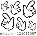 Simple pointing icon set 121011097