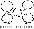 Simple speech bubble set (black) 121011100