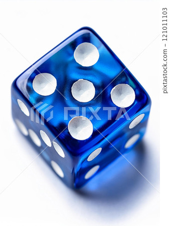 two blue dices on white background for design purpose 121011103