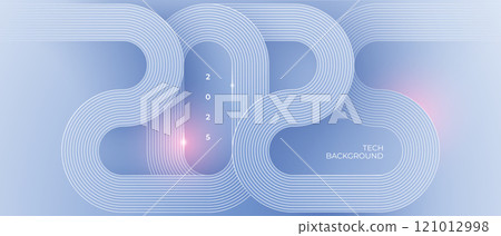 Abstract thin line light blue background in technology elegant style. 121012998