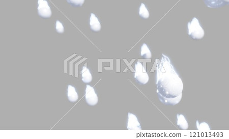 CG iron ball falling while fluttering the tail of the spark 121013493