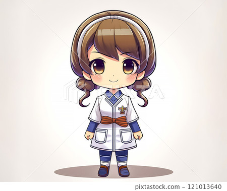 Chibi character: Image of a girl wearing a nurse's costume 121013640