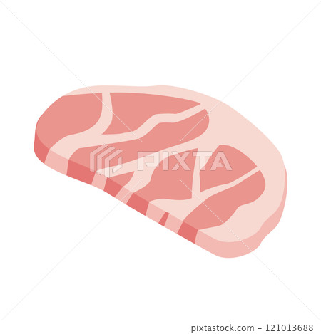 Isometric three-dimensional cute meat illustration Isometric three-dimensional cute meat illustration 121013688