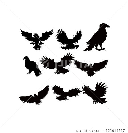 row silhouette set 121014517