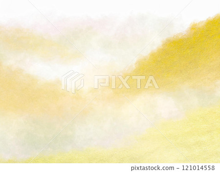 Watercolor gentle Japanese style gold background illustration Watercolor gentle Japanese style gold background illustration 121014558