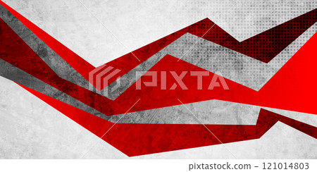 Red and grey abstract geometric grunge corporate background 121014803