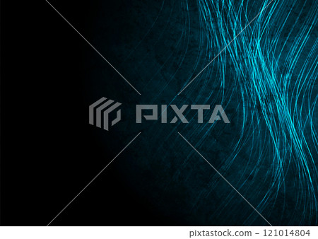 Blue minimal grunge glowing wavy lines abstract futuristic tech background Blue minimal grunge glowing wavy lines abstract futuristic tech background 121014804