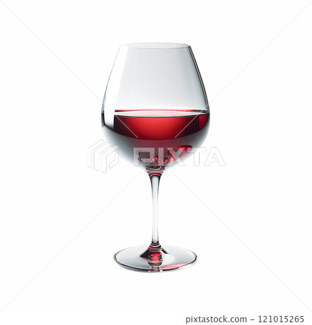 Red Wine Glass Isolated on White Background 121015265
