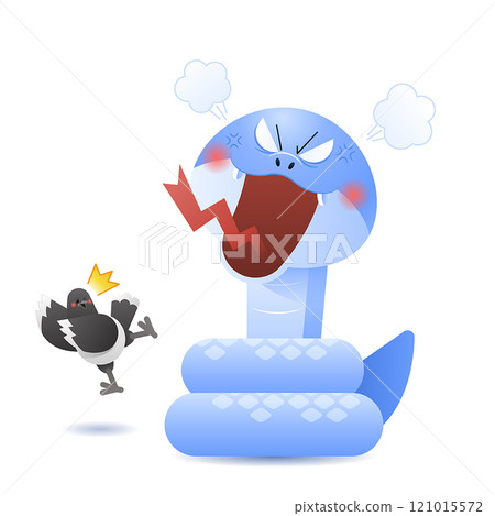 a snake screaming in anger a snake screaming in anger 121015572