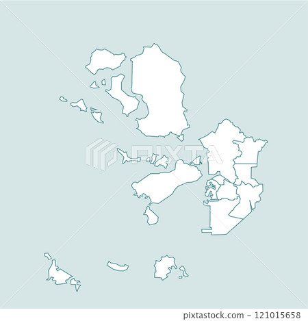 Korea Incheon Metropolitan City map illustration Korea Incheon Metropolitan City map illustration 121015658