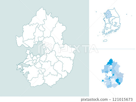 Korea Gyeonggi-do map illustration Korea Gyeonggi-do map illustration 121015673