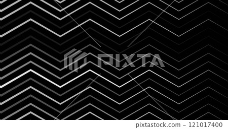 Image of white and grey zigzag shapes moving over black background Image of white and grey zigzag shapes moving over black background 121017400