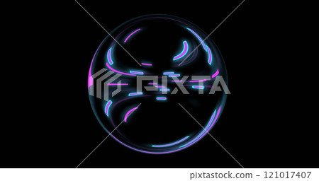 Image of glowing light trails moving over black background Image of glowing light trails moving over black background 121017407